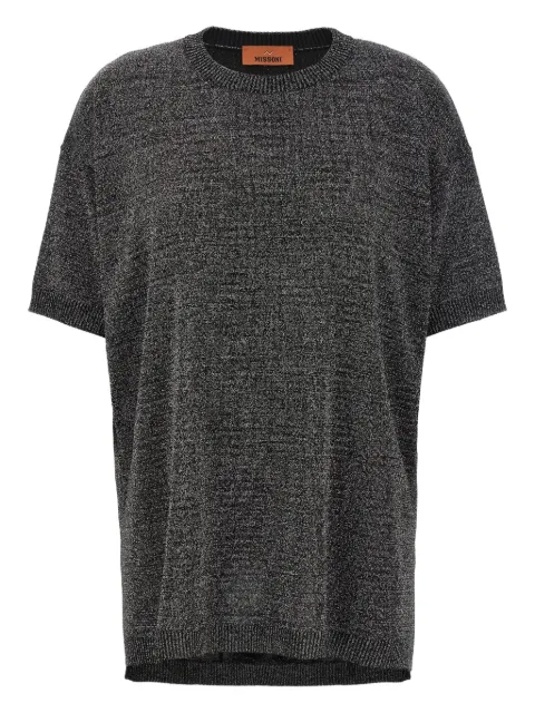 Missoni metalic crew-neck T-shirt Grey DS25WN04BK01BYL905D