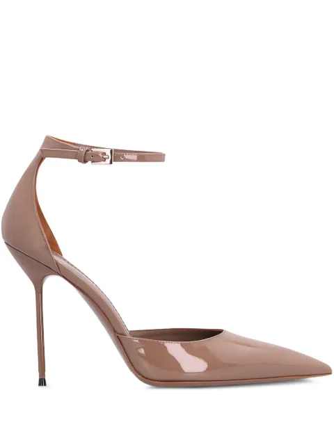 Paris Texas 105mm Lidia ankle-strap patent-leather pumps Neutrals PX1737XVN01