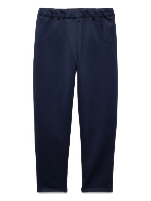 Prada triangle-logo fleece trousers Blue UJP255SOOO1TQX
