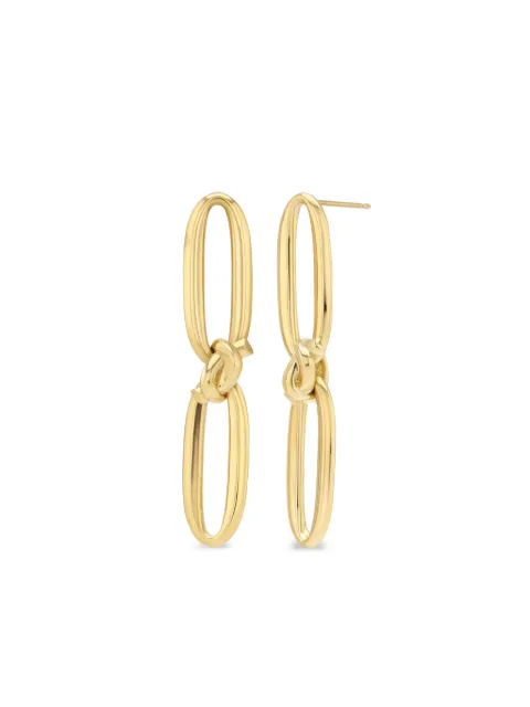 Lizzie Mandler Fine Jewelry 18CT yellow gold Knot Link earrings Yellow E74302