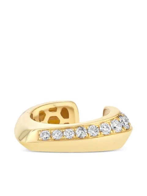 Lizzie Mandler Fine Jewelry 18CT yellow gold Diamond Knife Edge earring Gold EC7480WD