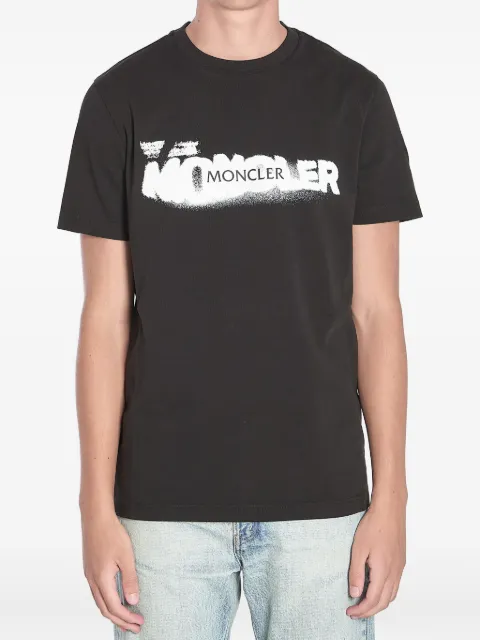 Moncler spray-print cotton T-shirt Black K20918C0001089AUG