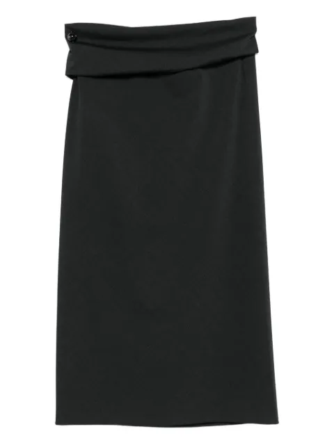 Alberta Ferretti button-detail midi skirt Black A01026635