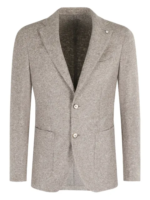 l.b.m. textured three-button blazer Neutrals 557162811