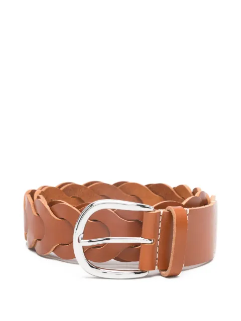 ISABEL MARANT Edena braided leather belt Brown CE397CFAD1B02A