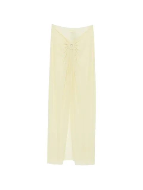 Fisico ring-detail gathered skirt Yellow FP09L0F0202