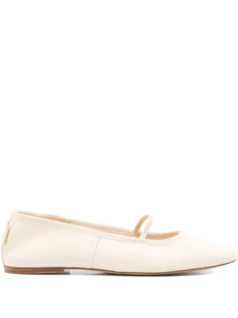 A.P.C. Swan leather pointed-toe flats Neutrals PXBVQF53295