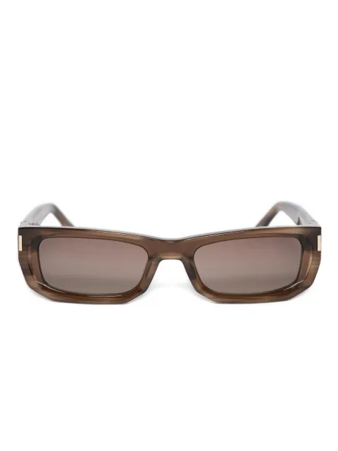 Manière De Voir Milan curved-frame sunglasses Brown SUN007