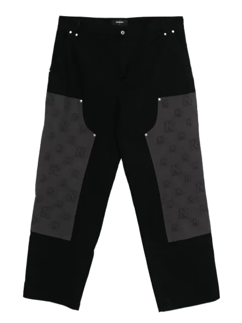 Represent embossed-logo utility trousers Black MC5002373