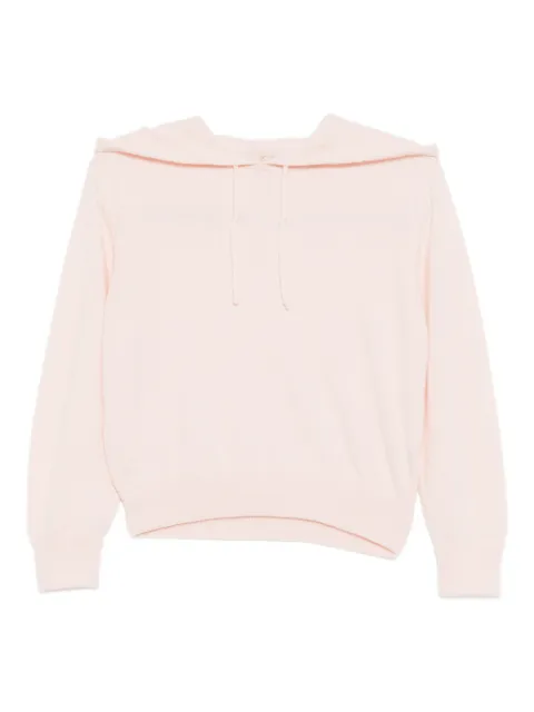 Teddy Cashmere logo-embroidered hoodie Pink ELBA