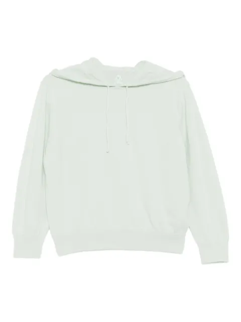 Teddy Cashmere logo-embroidered hoodie Green ELBA