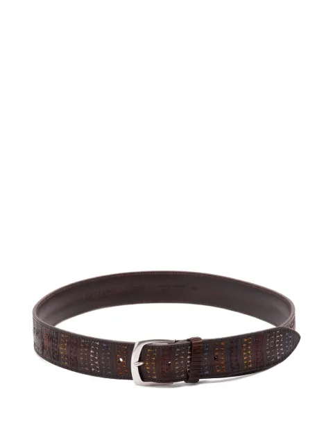 Orciani embroidered leather belt Brown U08355BTR