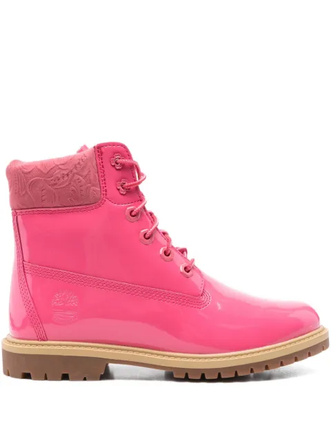 Timberland patent-leather lace-up boots Pink TB0A43F8ETM