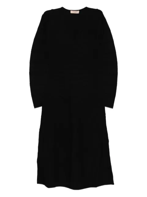 TWINSET ribbed V-neck midi dress Black 252TP3130