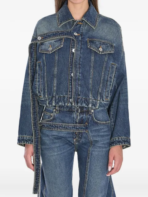Jean Paul Gaultier Strap denim jacket Blue WJA004D024