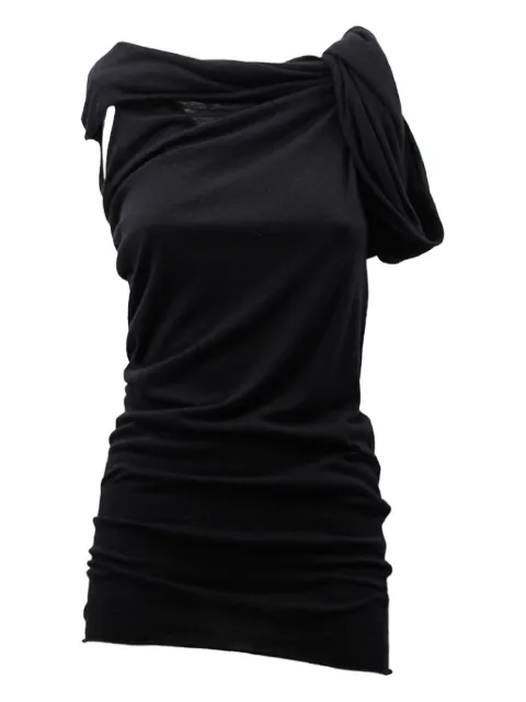 Rick Owens draped asymmetric top Black RP02E4110JR