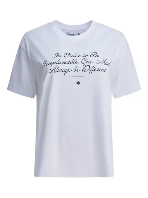 Semper quote-print T-shirt White TSHIRTQUOTECOCO