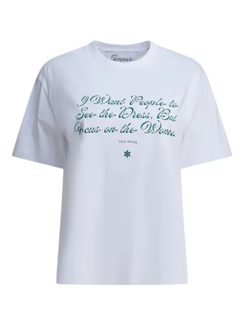 Semper quote-print T-shirt White TSHIRTQUOTEVERA