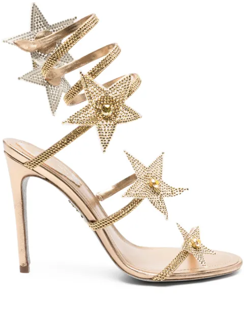 René Caovilla 105mm Cleo sandals Gold C12534105R001L013
