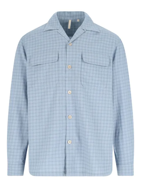 Sunflower Pocket check shirt Blue 1262