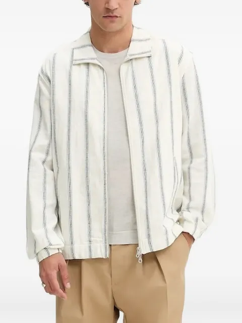 Les Deux striped zip-up jacket Neutrals 1000131