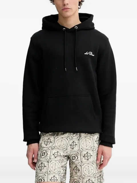 Les Deux palm-tree embroidered hoodie Black 1000214