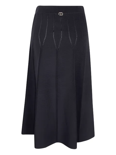 TWINSET ribbed knit midi skirt Black 252TP3641
