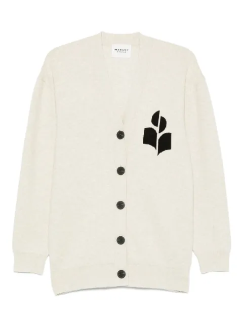 MARANT ÉTOILE V-neck button cardigan Neutrals CA0097FAA1X05E