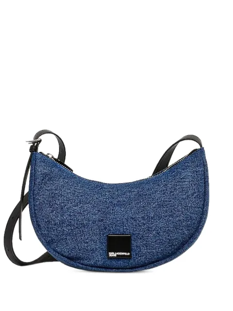 Karl Lagerfeld Jeans denim half-moon messenger bag Blue A3W302091JR