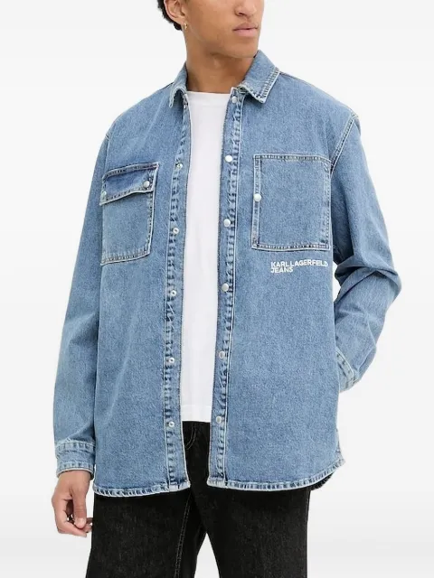Karl Lagerfeld Jeans pocket-detail denim shirt Blue A3M160041BM