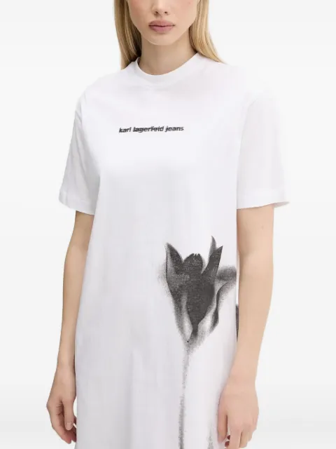 Karl Lagerfeld Jeans floral-print T-shirt mini dress White A3W13006