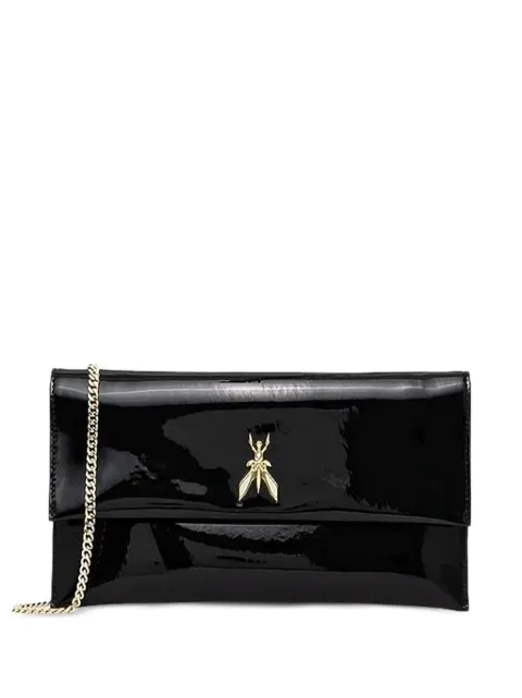 Patrizia Pepe Essential logo-hardware chain clutch Black 2B5460L125