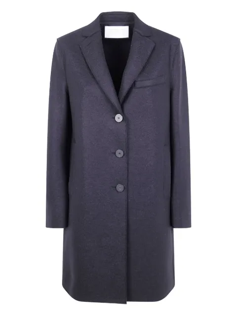 Harris Wharf London button-fastening wool coat Black AE1220MLK