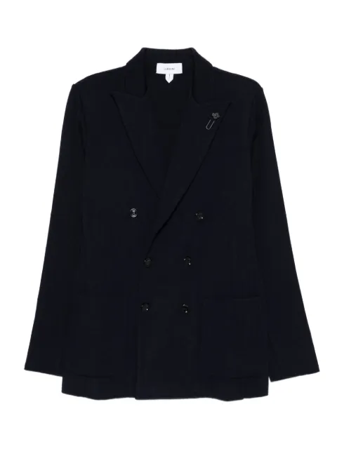 Lardini double-breasted patch-pocket jacket Blue CNLJM57CN65000