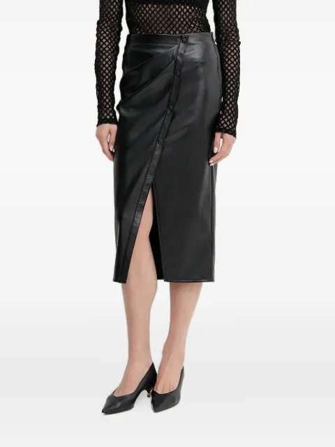 Patrizia Pepe button-front midi skirt Black 8G0489E005