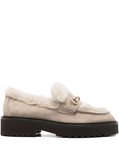 Doucal's 40mm shearling platform loafers Neutrals DD8660PHILPM730TC15