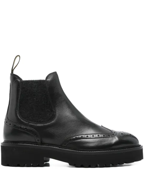 Doucal's elastic-panel brogue boots Black DD8851PHILUF214NN00