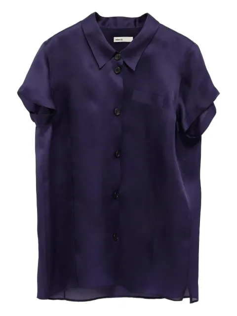 KHAITE Keefe silk shirt Blue 23833002W3002