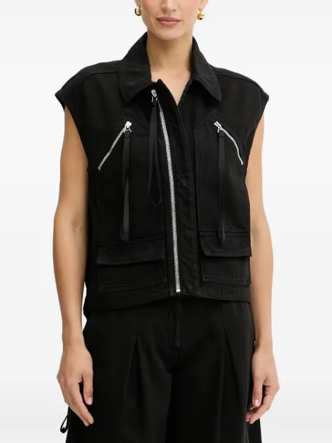PINKO zip-fastening pocket gilet Black 105237A2M8