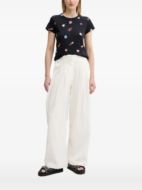 rag & bone seashell-print T-shirt Black WCC25PT016CH16