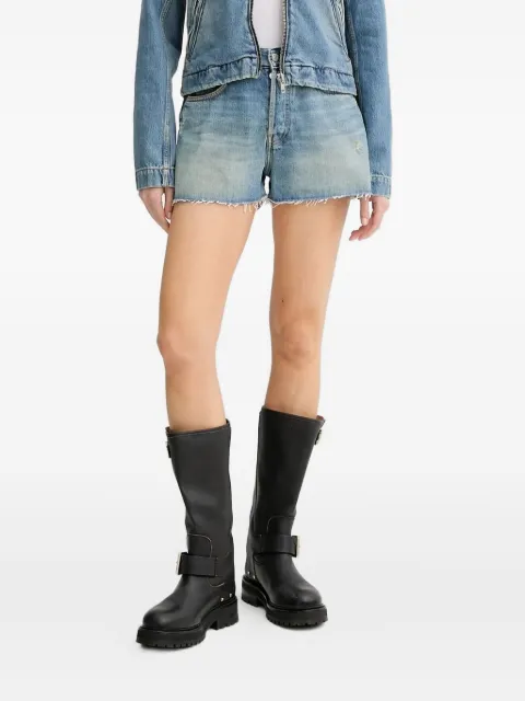 Won Hundred frayed-hem denim shorts Blue 367315028