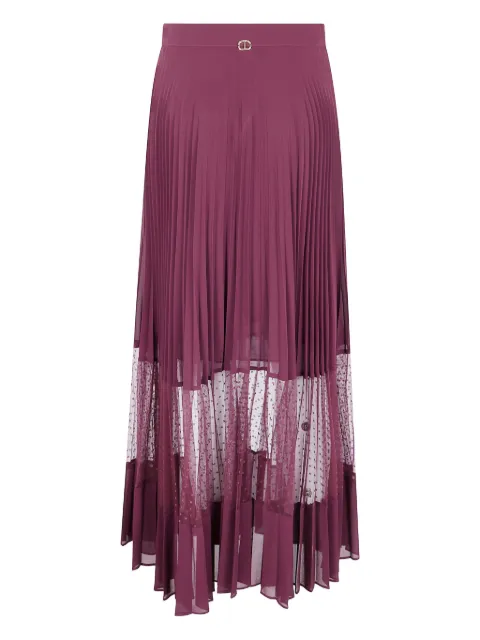 TWINSET pleated midi skirt Pink 252TP2642