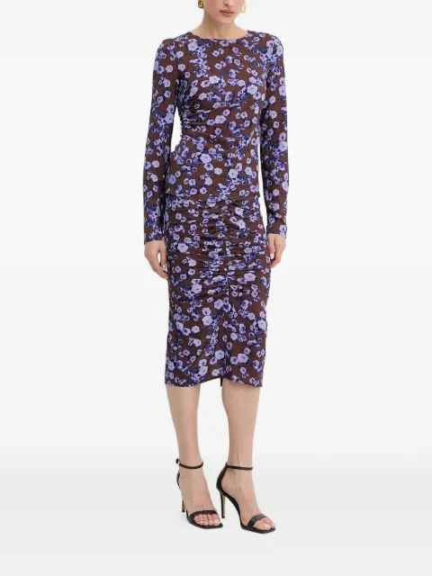Patrizia Pepe floral-print midi skirt Brown 8G0493A636