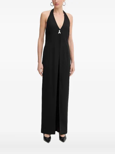 Patrizia Pepe halter neck insect-detail maxi dress Black 8C0806A454