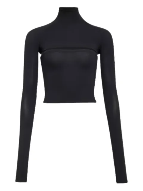 Alaïa cut-out long-sleeved top Black AA9H1368K127B
