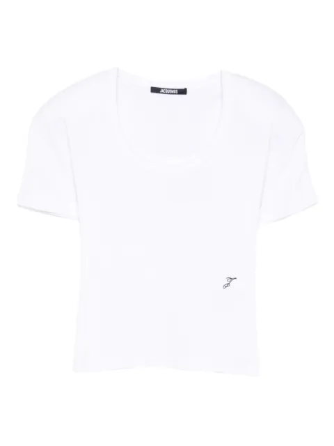 Jacquemus scoop-neck cotton T-shirt White TSW00553AJ00233