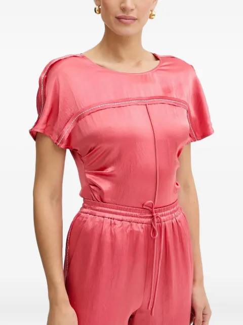 PINKO panelled short-sleeve top Pink 104596A2BU