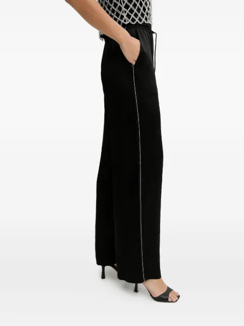 PINKO side-stripe satin trousers Black 104595A2BU