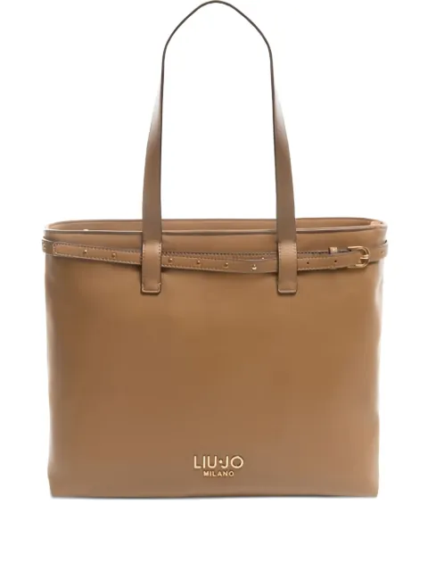 LIU JO belt-detail tote bag Brown AF5135E005881140