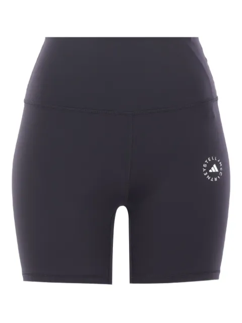 adidas by Stella McCartney logo-embellished high-waisted shorts Black KA0632